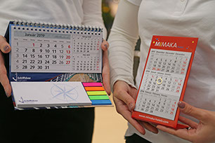 Werbe-Tischkalender in zwei Varianten
